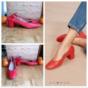 Everlane Day Heel in Bright Red